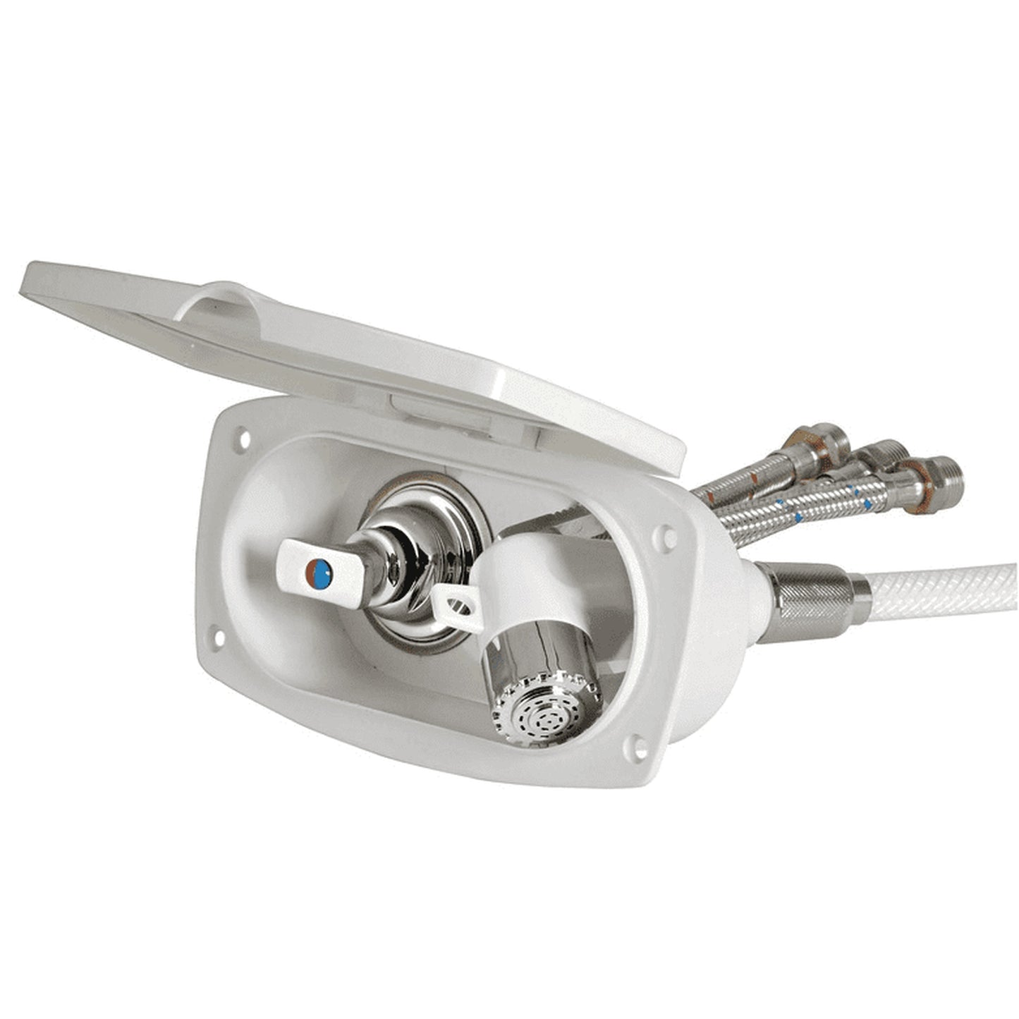 Buitendouche ovaal wit