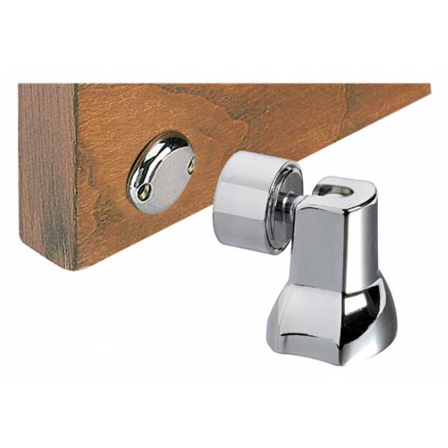 Magnetische deurgrendel verchroomd messing