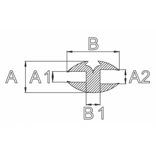 Raamrubber (per rol)
