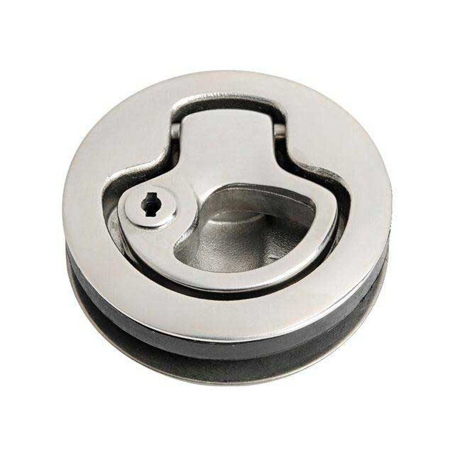 Luikring/Deursluiting RVS met stop met slot