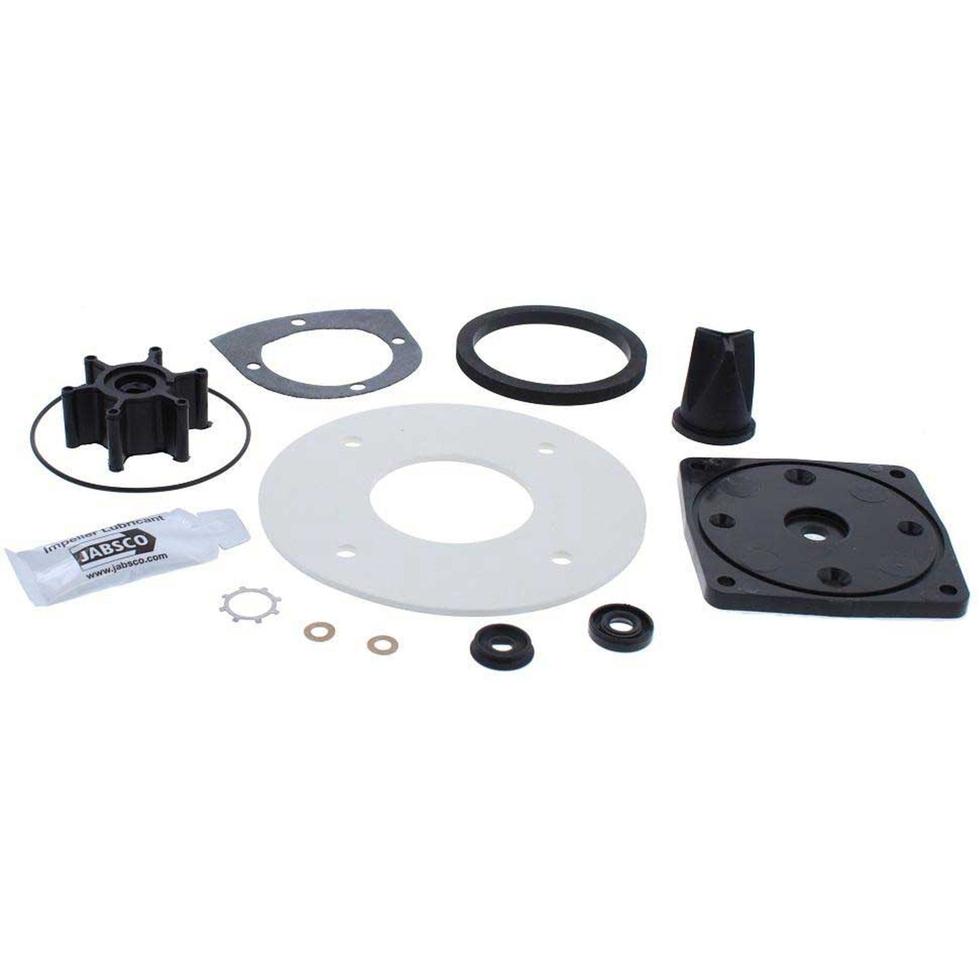 Servicekit (seals/pakkingen), bevat: Joker valve (11), Wearplate (23), Seal (19), Impeller (27), ‘O’ Ring (18), Gasket (26), Washer (22) and the Bowl to base gasket (8)