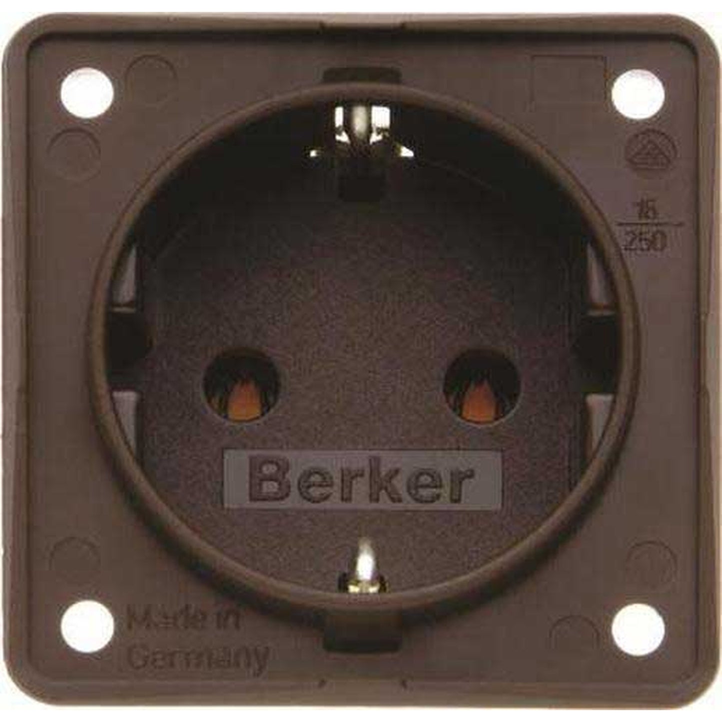 2-polige wandcontactdoos met randaarde