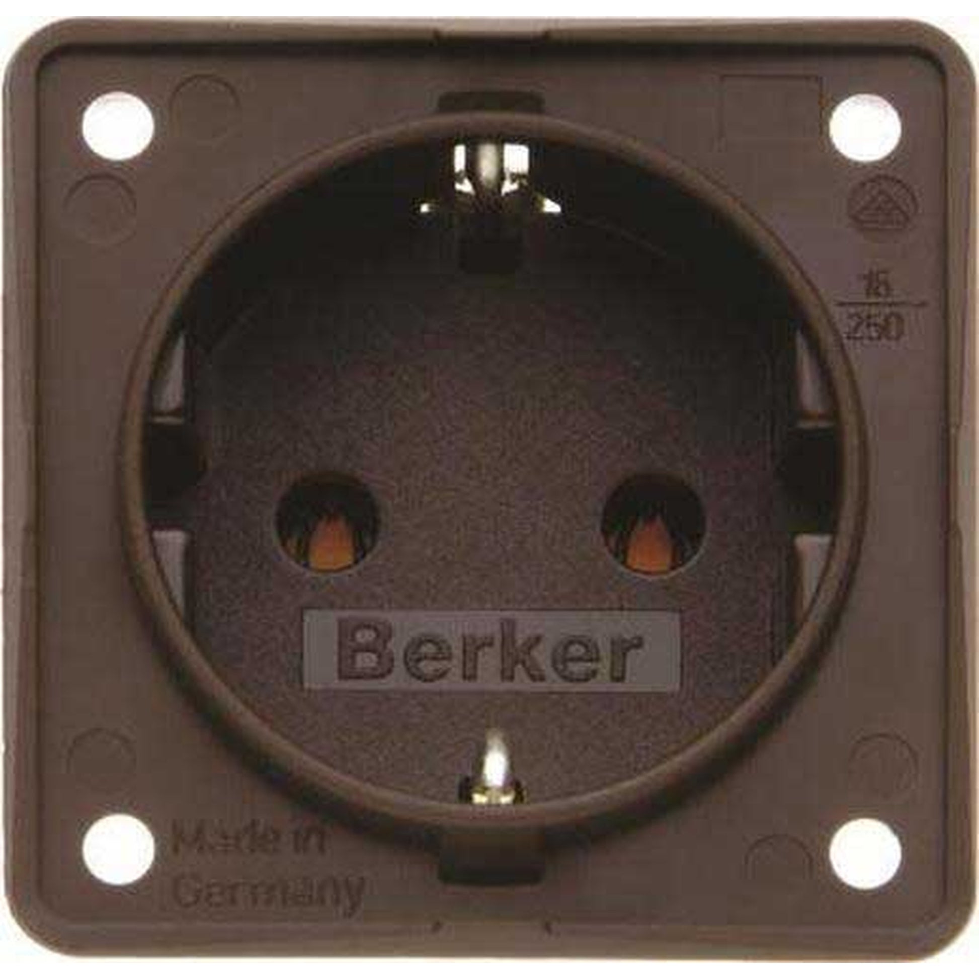 2-polige wandcontactdoos met randaarde