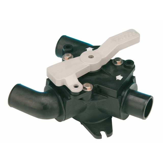 3-weg kraan inlaat 38 mm/uitlaat 38 mm