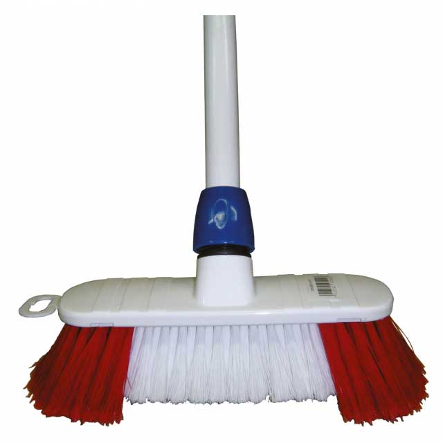 Luiwagen borstel Linea rood/wit