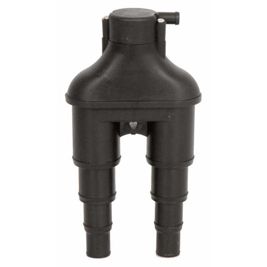 Beluchter kunststof met klep zwart