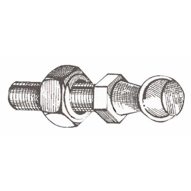 RVS Ø10 mm kogel voor montage gasveren