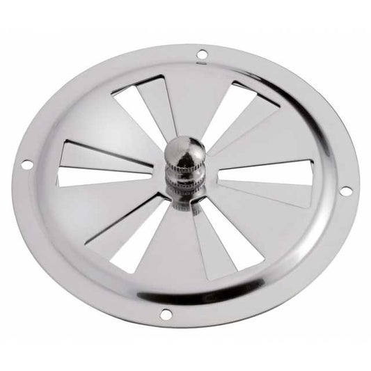 Ventilatierooster RVS rond afsluitbaar met hor