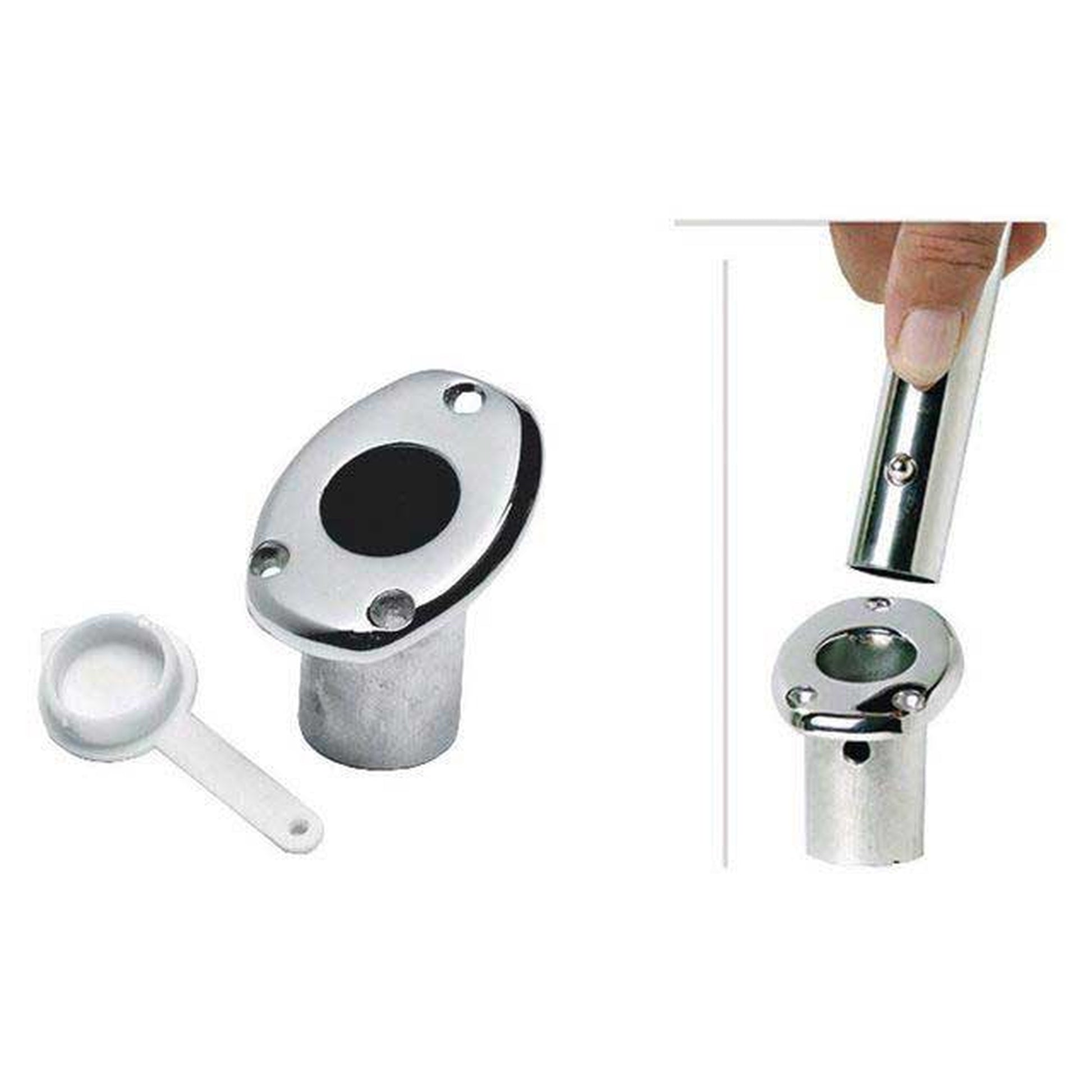 Vlaggenstokhouder inbouw RVS316