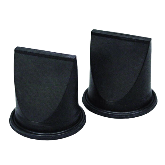 Lipventiel 1 1/2" zwart (2 stuks)