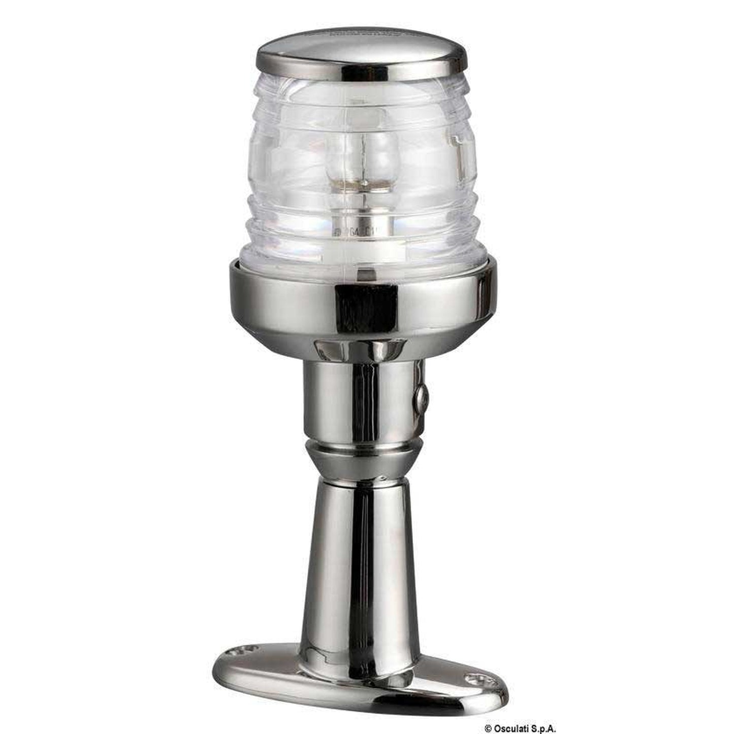 Ankerlicht RVS klein op voet (BA15D)