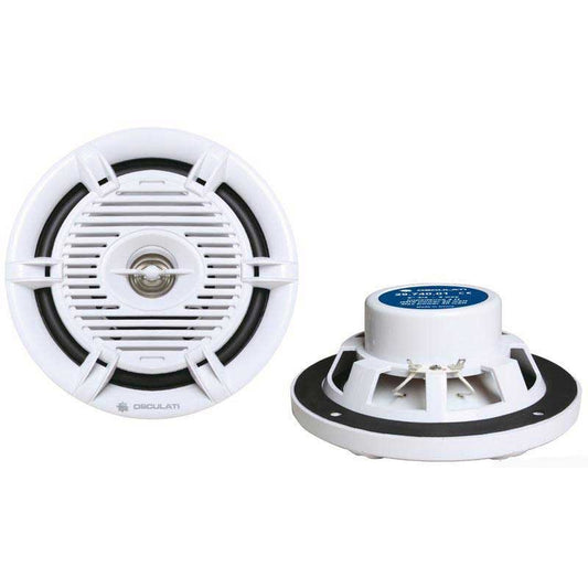 Twin white speakers