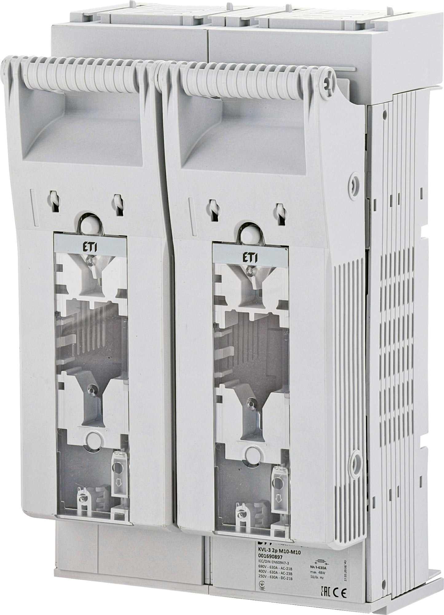 Meszekeringhouder KVL-3 2P M10-M10 - NH2 & NH3