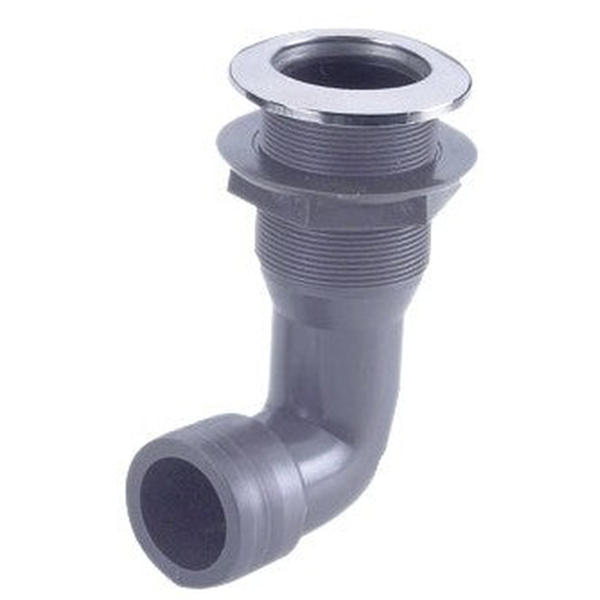 Huiddoorvoer kunststof met RVS afwerking - haaks