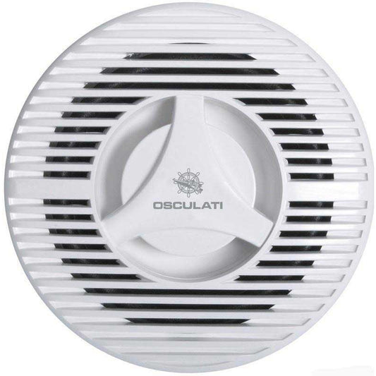 Twin white speakers