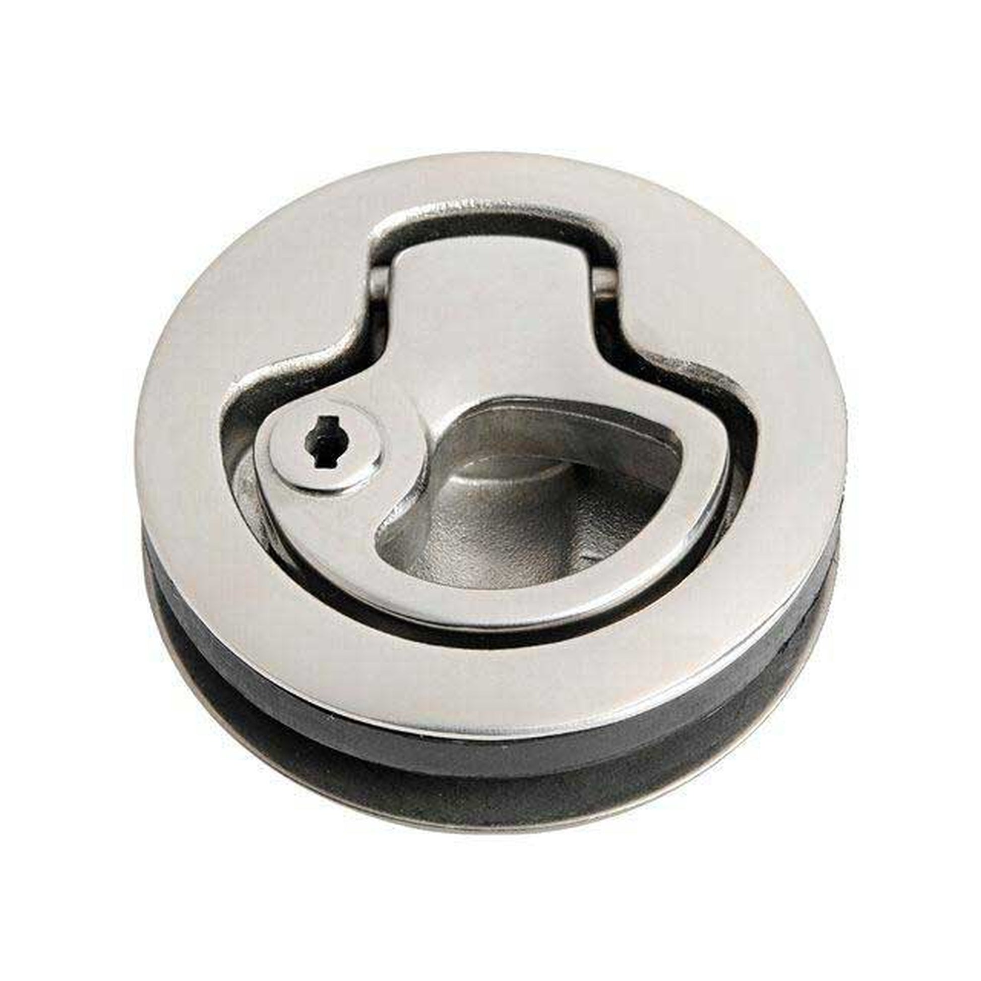 Luikring/Deursluiting RVS met stop met slot