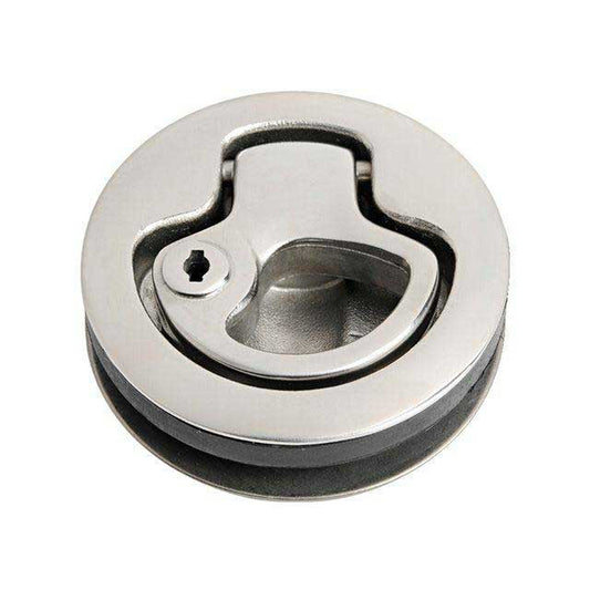 Luikring/Deursluiting RVS met stop met slot