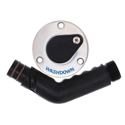 Jabsco waterstopcontact RVS 3/4" bsp - 135°